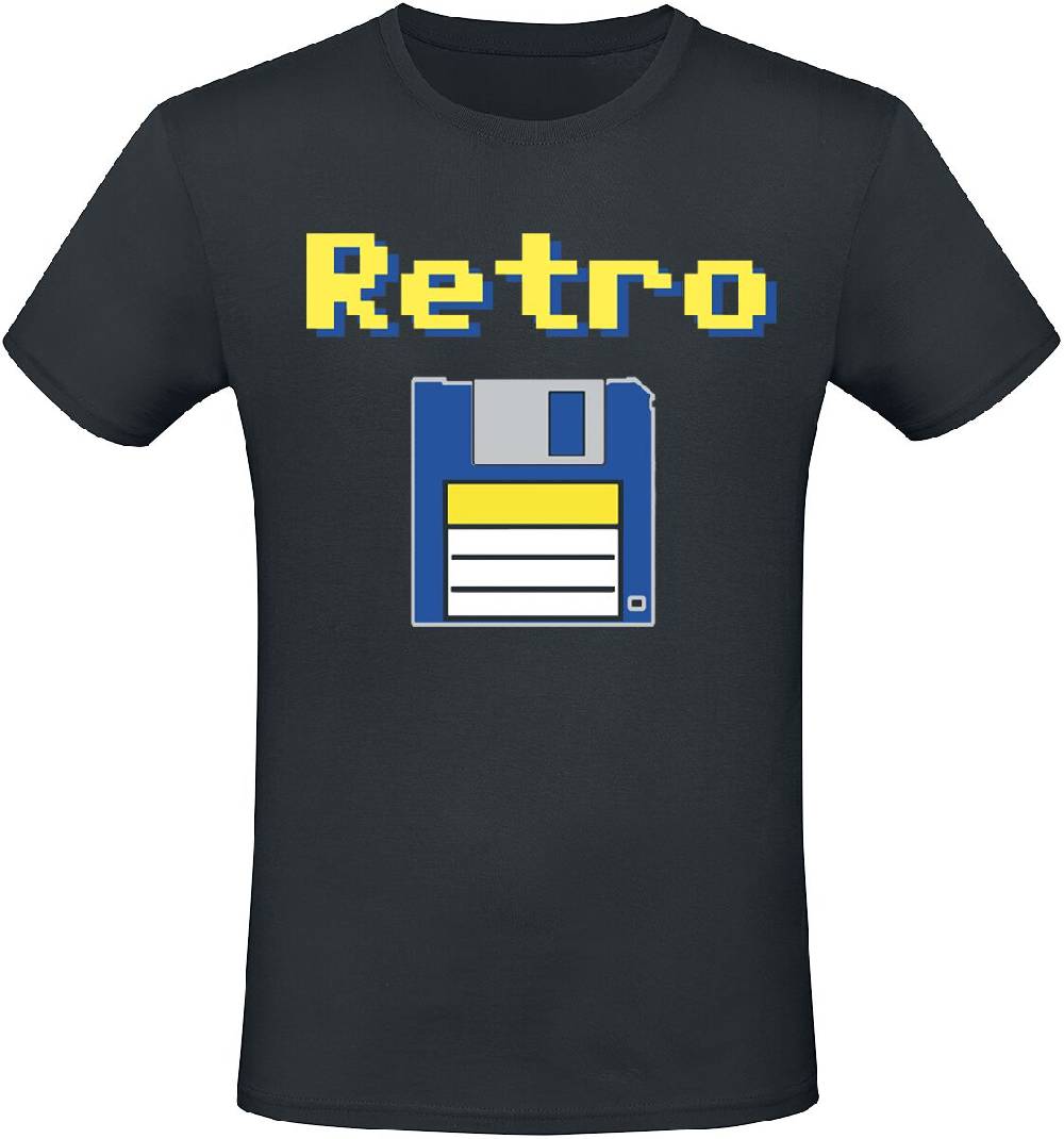 EMP "Retro - Diskette" T-Shirt schwarz von Gaming