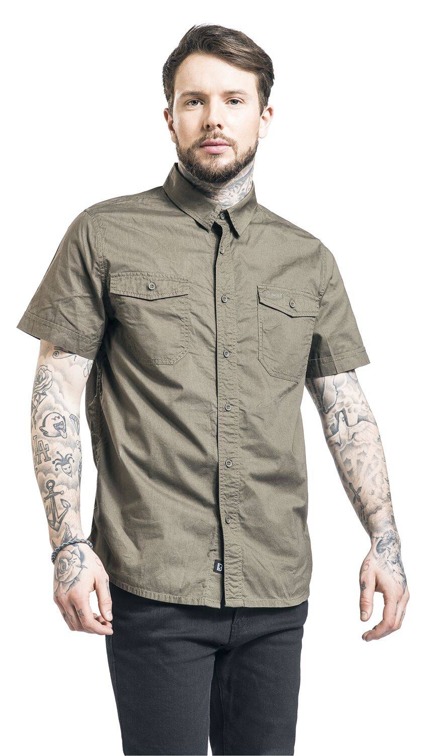 EMP "Roadstar" Kurzarmhemd Oliv Von Brandit
