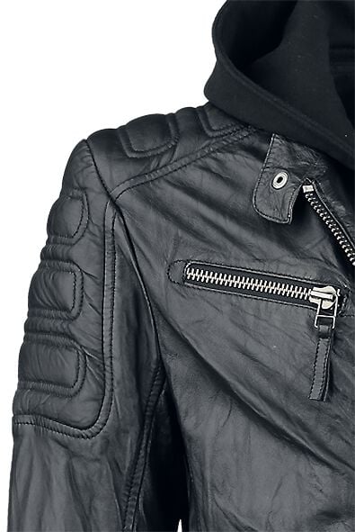 EMP "Rodney" Lederjacke Schwarz Von Gipsy