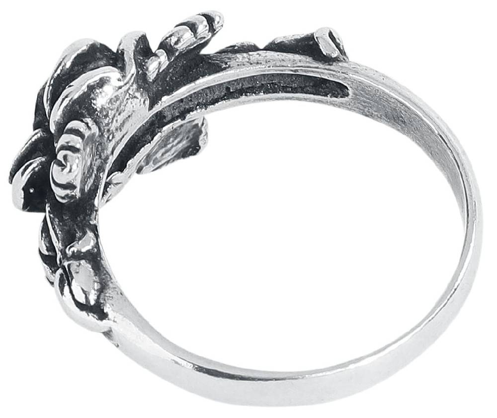 EMP "Rose" Ring Schwarz/silberfarben Von EtNox