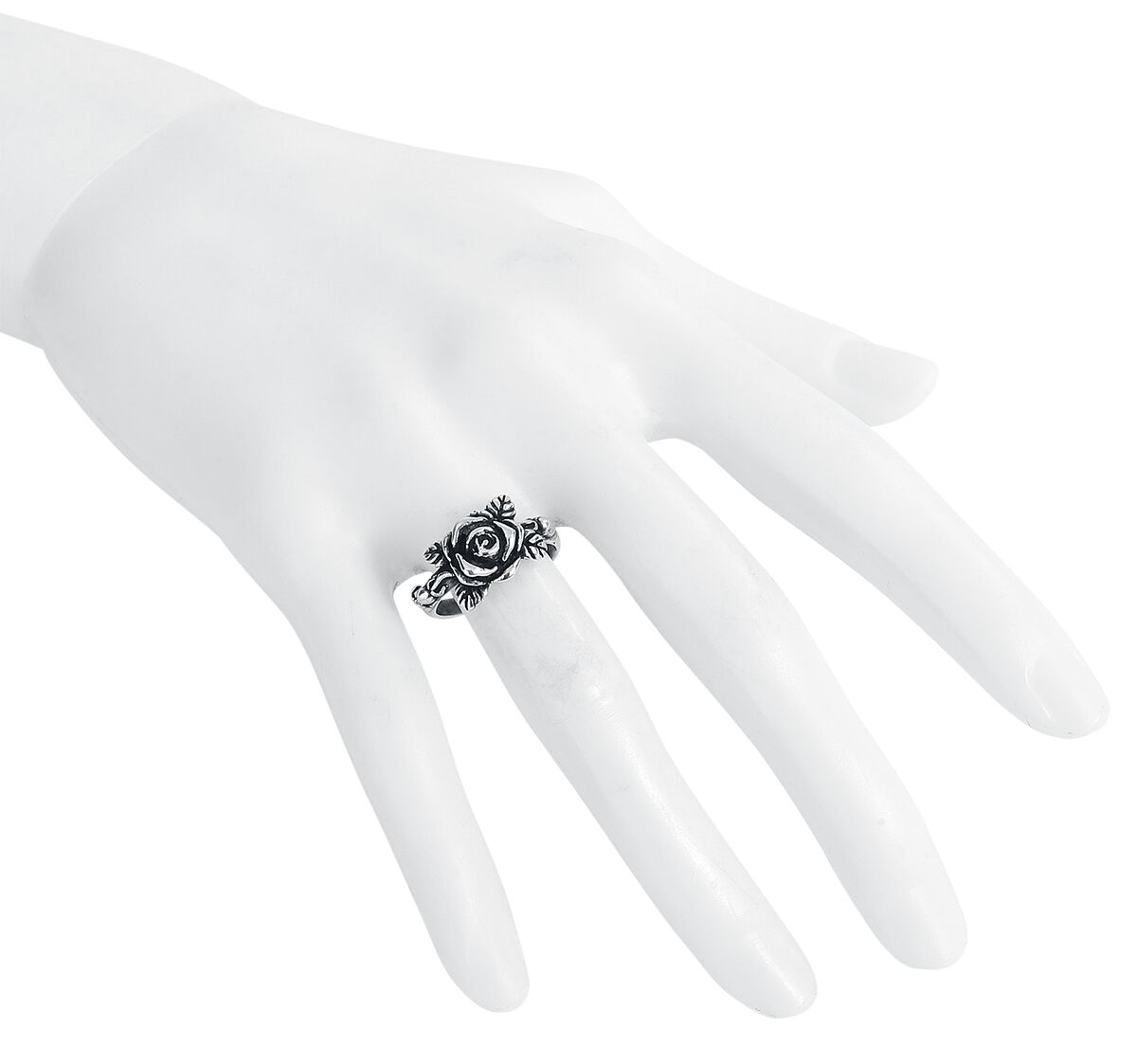 EMP "Rose" Ring Schwarz/silberfarben Von EtNox