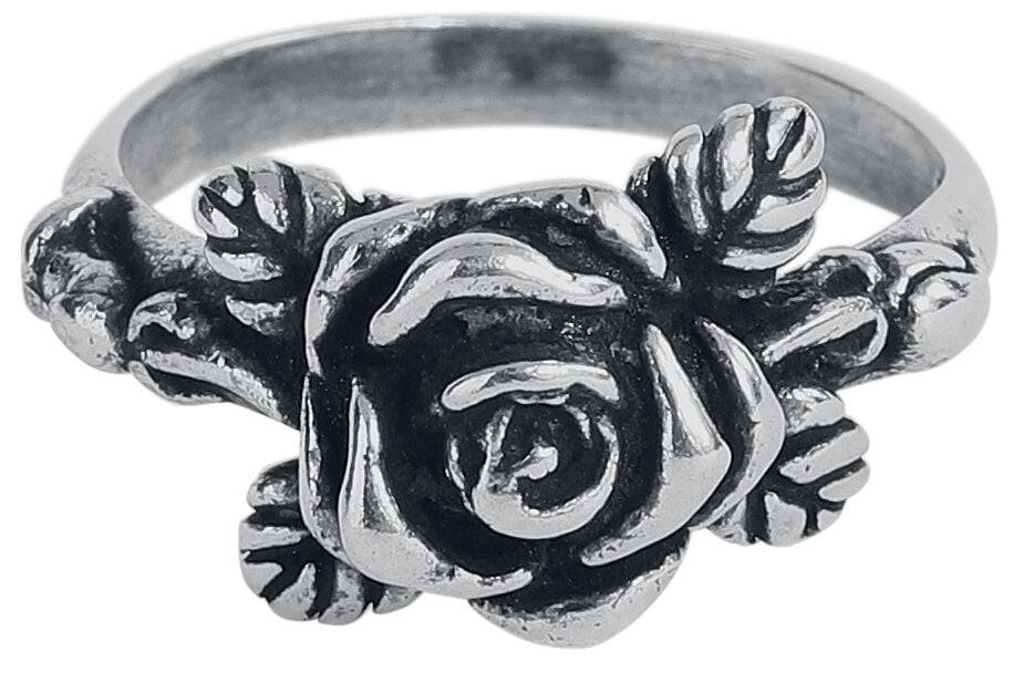 EMP "Rose" Ring schwarz/silberfarben von etNox