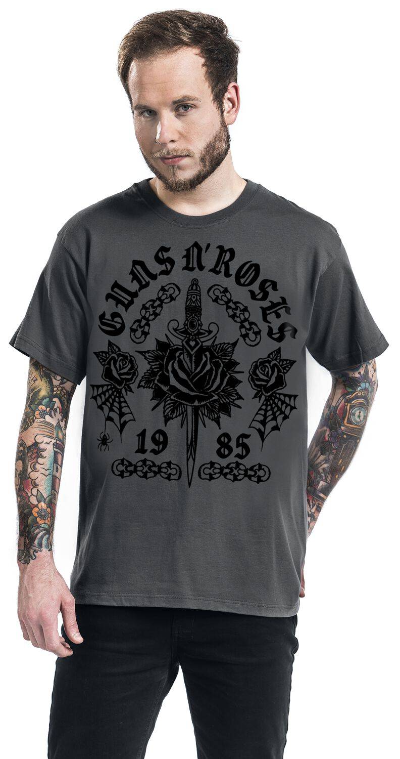 EMP "Rose Tattoo" T-Shirt Charcoal Von Guns N' Roses