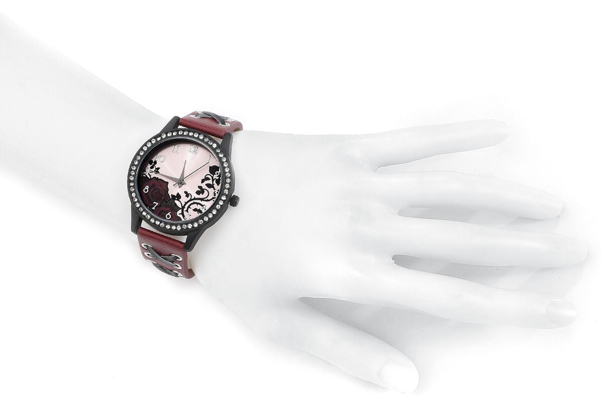 EMP "Rosen" Armbanduhren Rot/schwarz Von Rosen