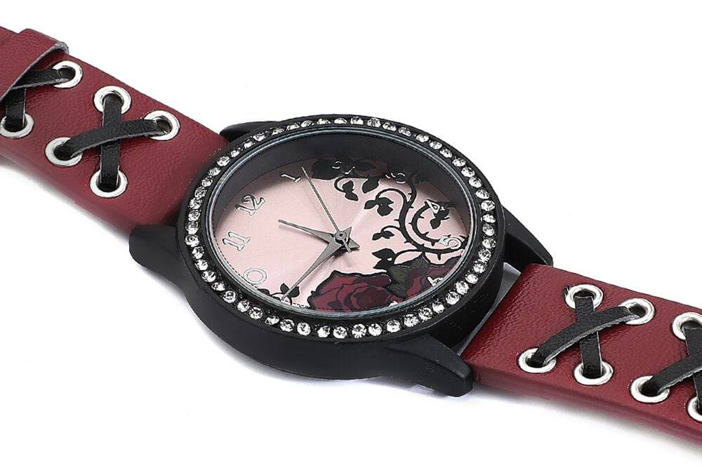 EMP "Rosen" Armbanduhren Rot/schwarz Von Rosen