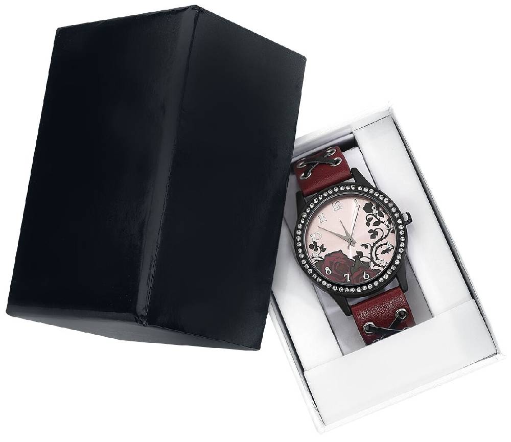 EMP "Rosen" Armbanduhren Rot/schwarz Von Rosen