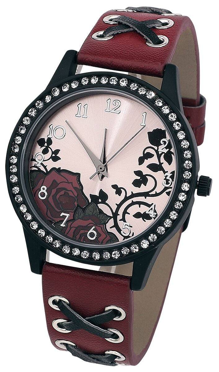 EMP "Rosen" Armbanduhren rot/schwarz von Rosen