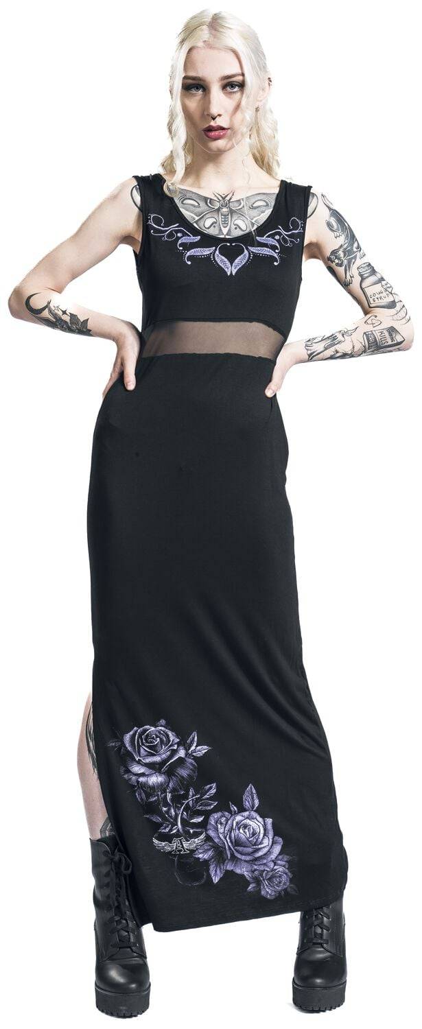 EMP "Roses" Langes Kleid Schwarz Von Alchemy England