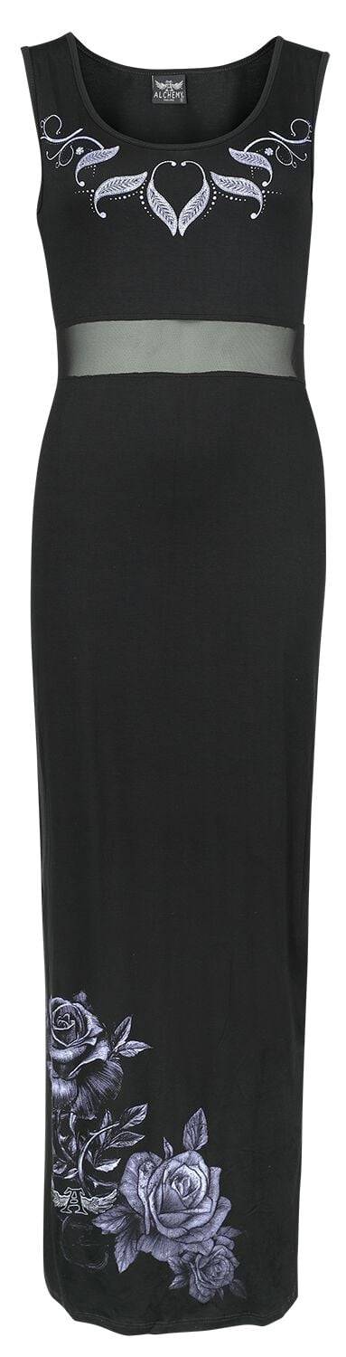 EMP "Roses" Langes Kleid schwarz von Alchemy England