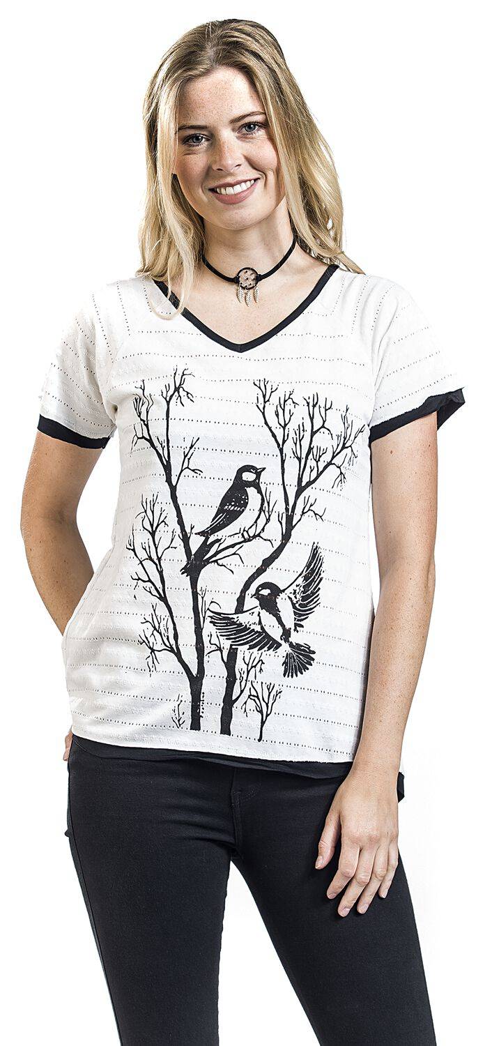 EMP "Samenta Top" T-Shirt Weiß/schwarz Von Innocent