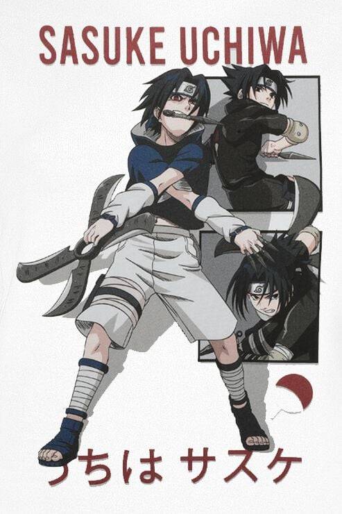 EMP "Sasuke Uchiwa - Attack" T-Shirt Weiß Von Naruto