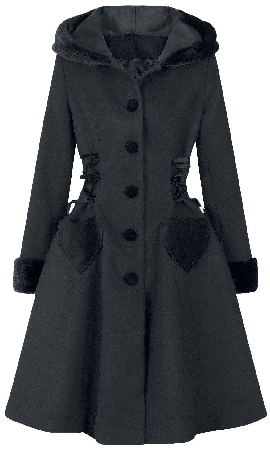 EMP "Scarlett Coat" Mantel schwarz von Hell Bunny