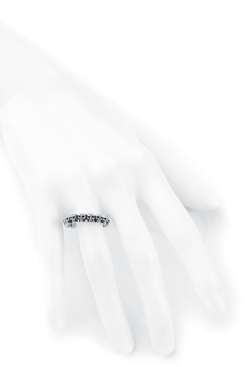 EMP "Schädel" Ring Silberfarben Von EtNox