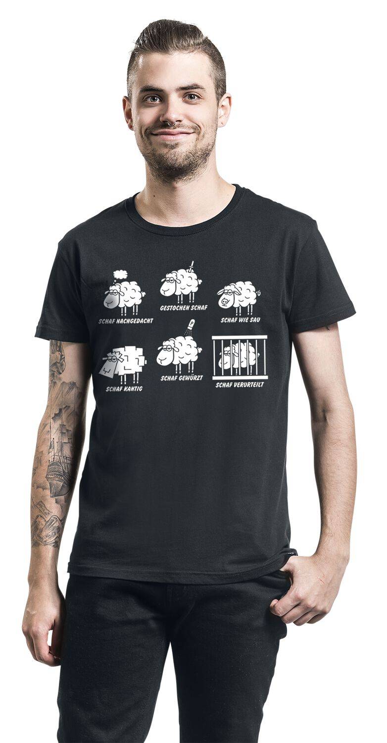 EMP "Schaf Nachgedacht" T-Shirt Schwarz Von Tierisch