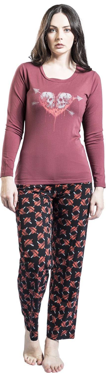 EMP Schlafanzug Bordeaux Von Black Premium By EMP