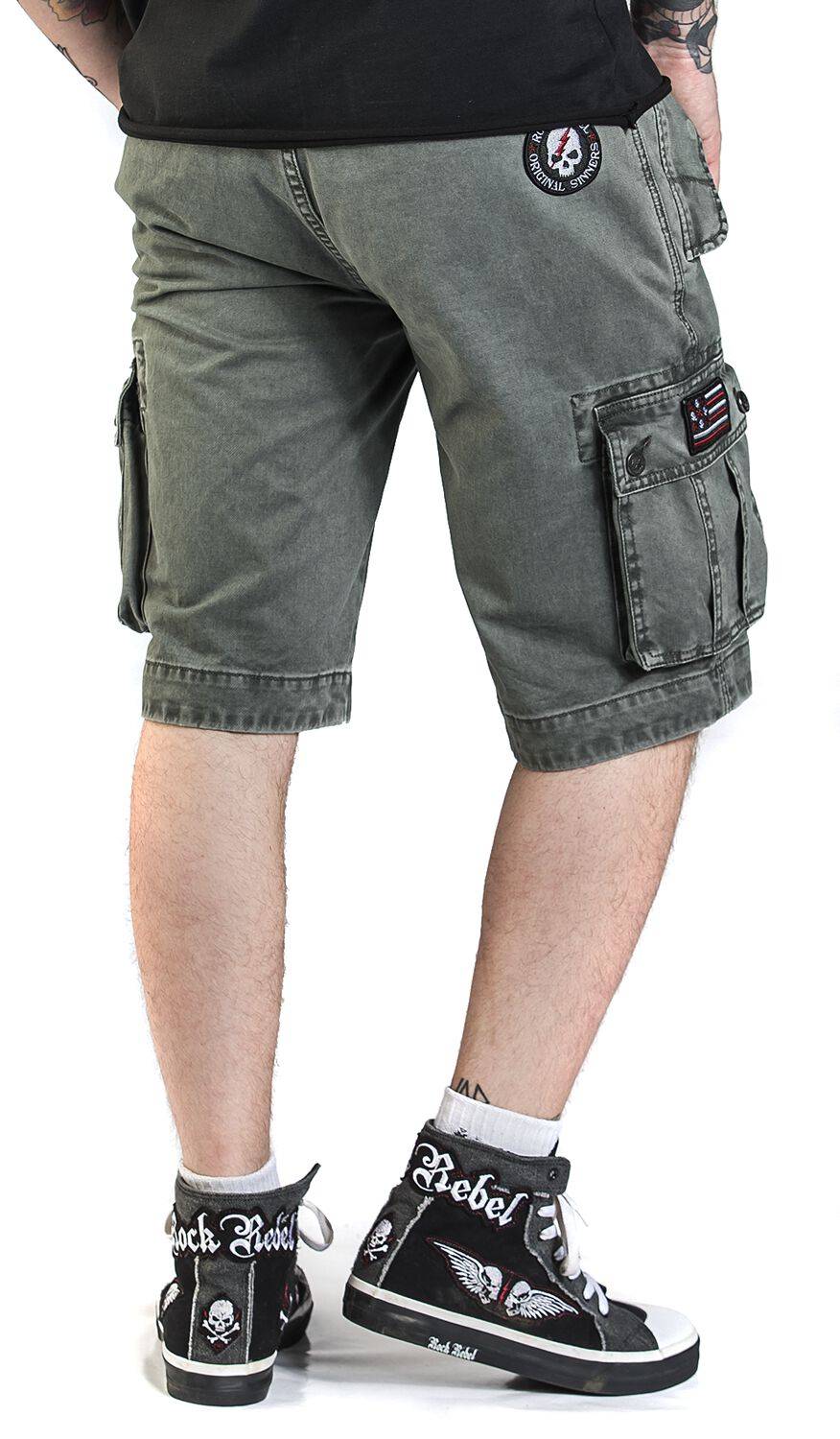 EMP Short Grau Von Rock Rebel By EMP