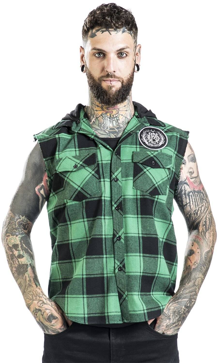 EMP "EMP Signature Collection" Flanellhemd Grün/schwarz Von Parkway Drive