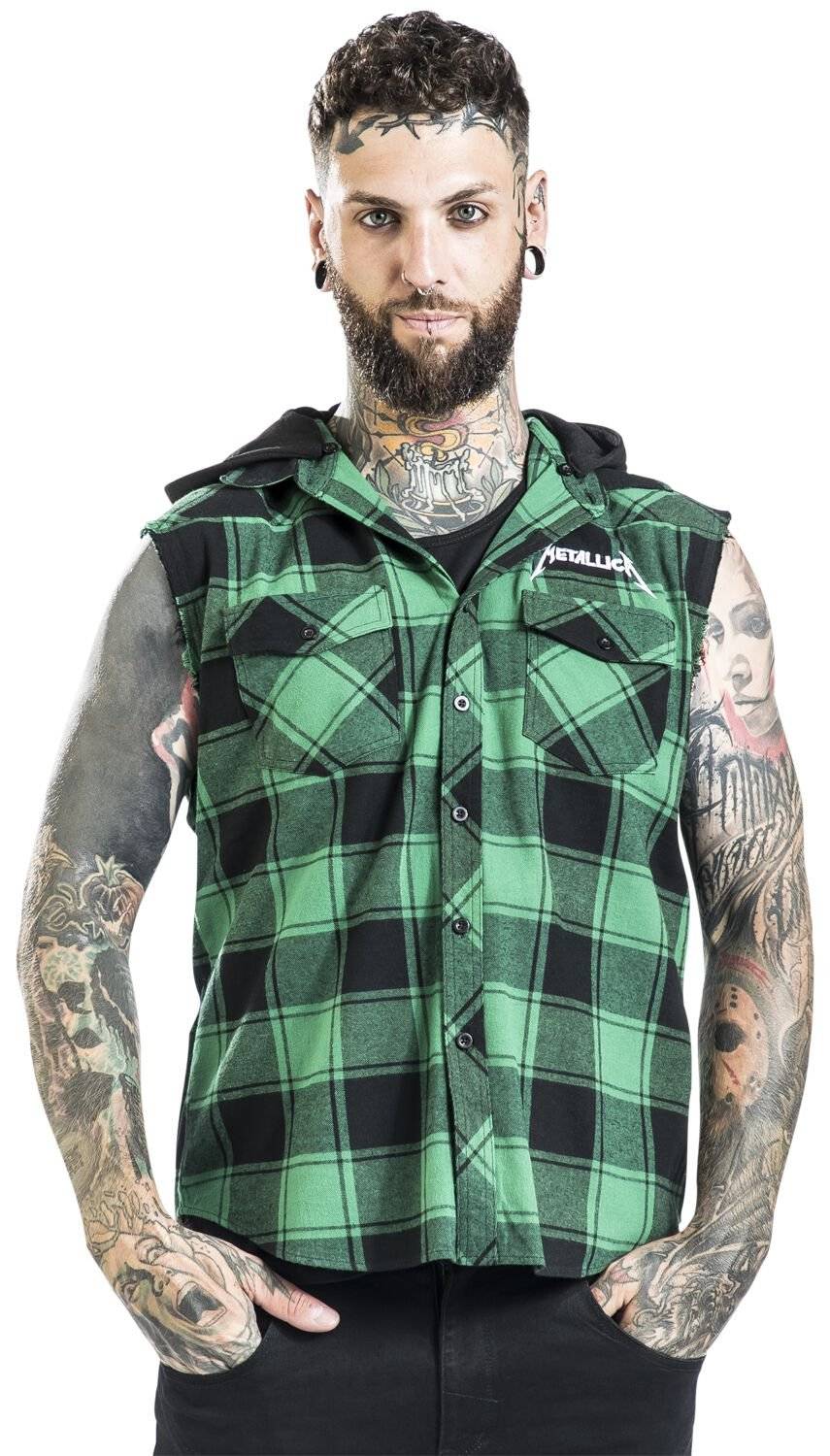 EMP "EMP Signature Collection" Flanellhemd Grün/schwarz Von Metallica
