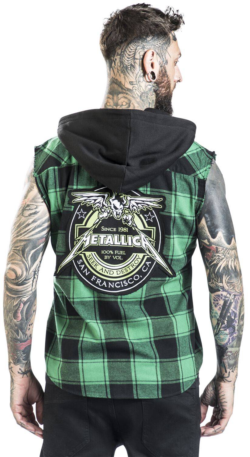 EMP "EMP Signature Collection" Flanellhemd Grün/schwarz Von Metallica