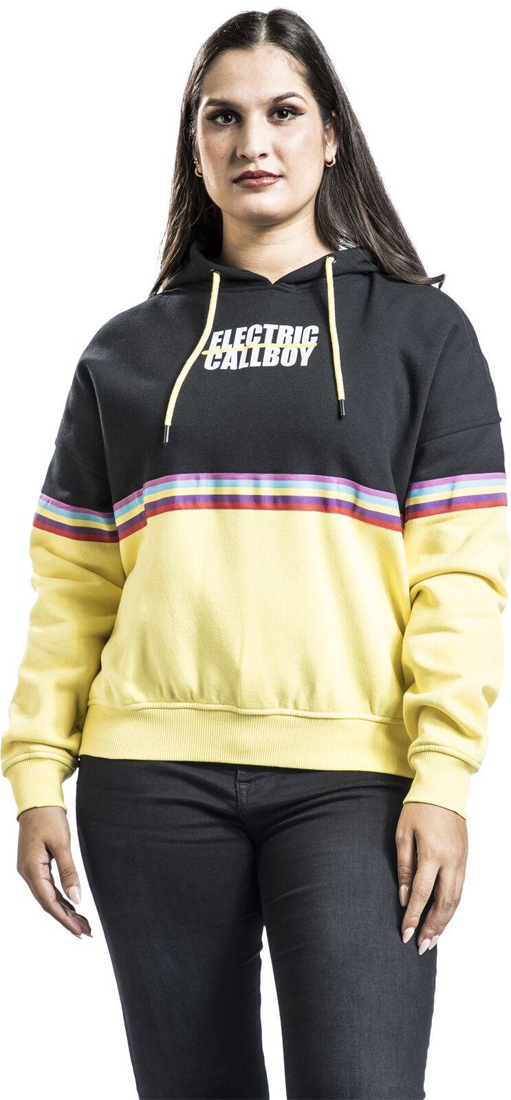 EMP "EMP Signature Collection - Girl Kapuzenpullover" Kapuzenpullover schwarz/gelb von Electric Callboy