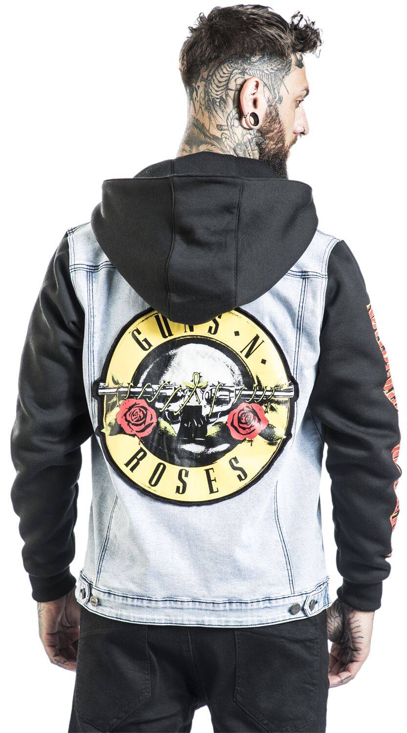EMP "EMP Signature Collection" Jeansjacke Hellblau/schwarz Von Guns N' Roses