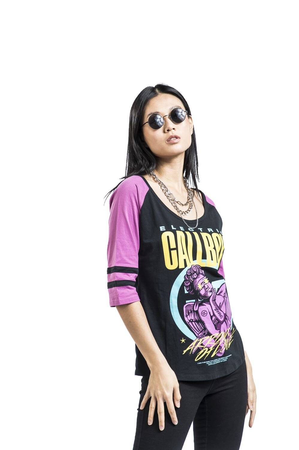 EMP "EMP Signature Collection" Langarmshirt Schwarz/pink Von Electric Callboy