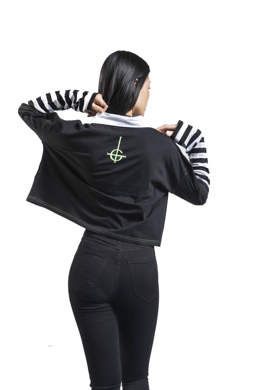 EMP "EMP Signature Collection - Oversize" Langarmshirt Schwarz/weiß Von Ghost