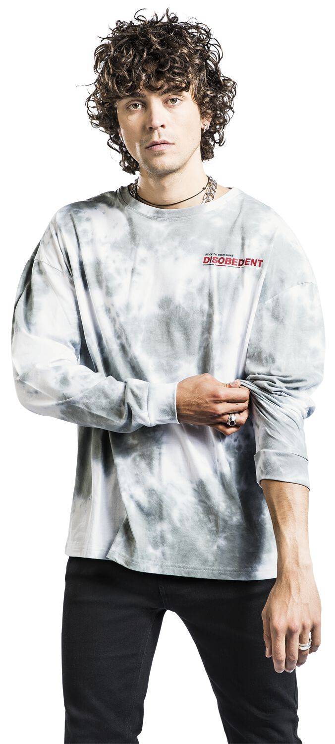 EMP "EMP Signature Collection - Oversize" Langarmshirt Weiß/grau Von Stick To Your Guns