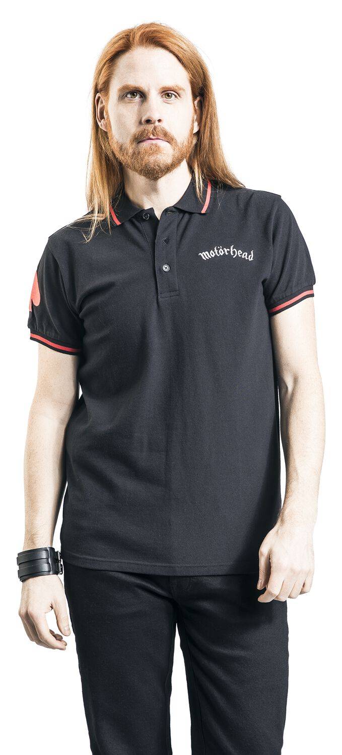 EMP "EMP Signature Collection" Poloshirt Schwarz/rot Von Motörhead
