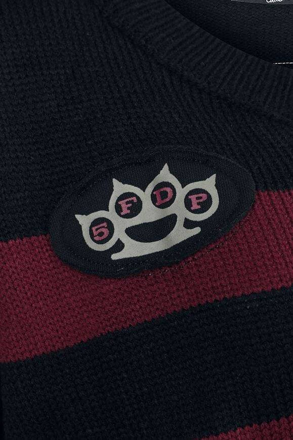 EMP "EMP Signature Collection" Strickpullover Schwarz/rot Von Five Finger Death Punch