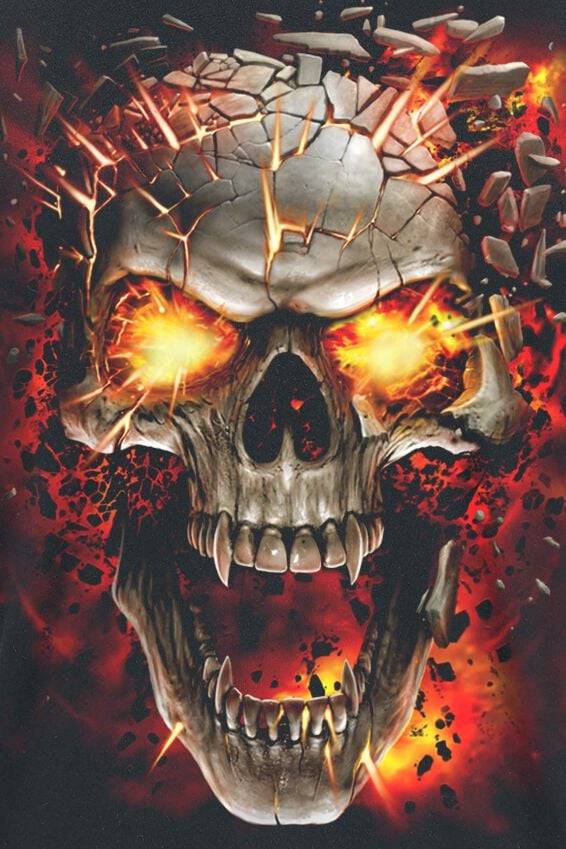 EMP "Skull Blast" T-Shirt Schwarz Von Spiral