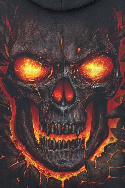 EMP "Skull Lava" Kapuzenpullover Schwarz Von Spiral