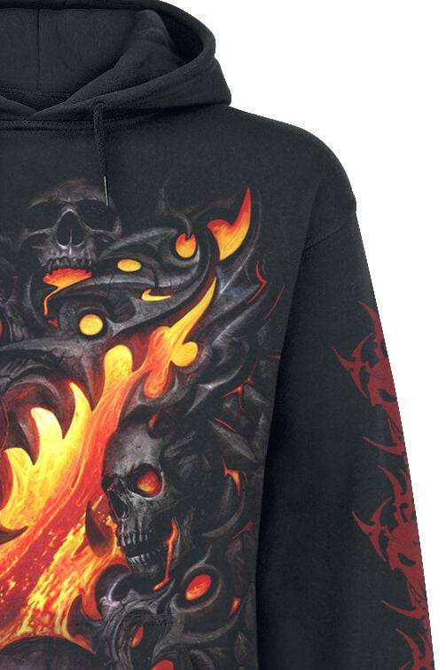 EMP "Skull Lava" Kapuzenpullover Schwarz Von Spiral