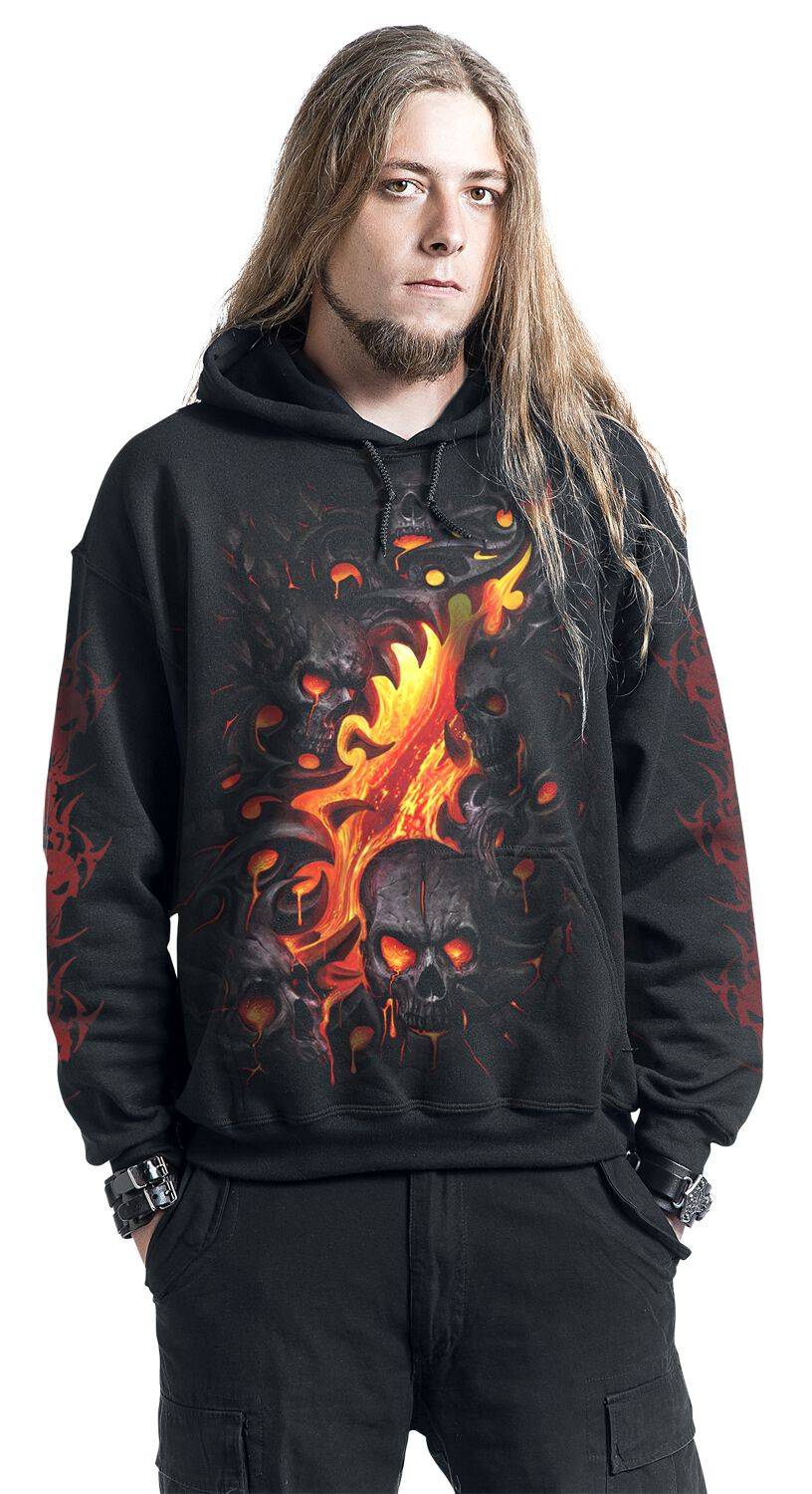 EMP "Skull Lava" Kapuzenpullover Schwarz Von Spiral