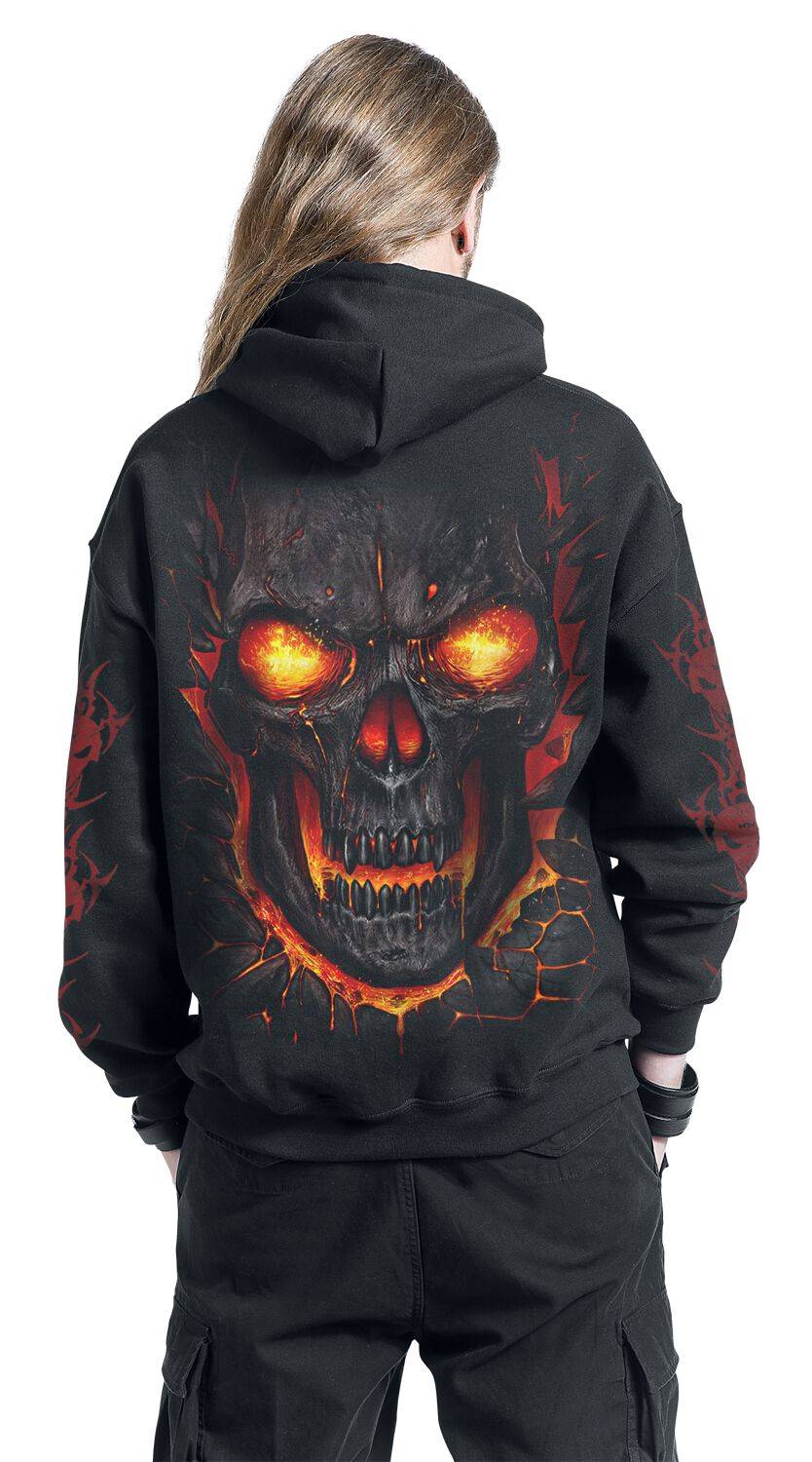 EMP "Skull Lava" Kapuzenpullover Schwarz Von Spiral
