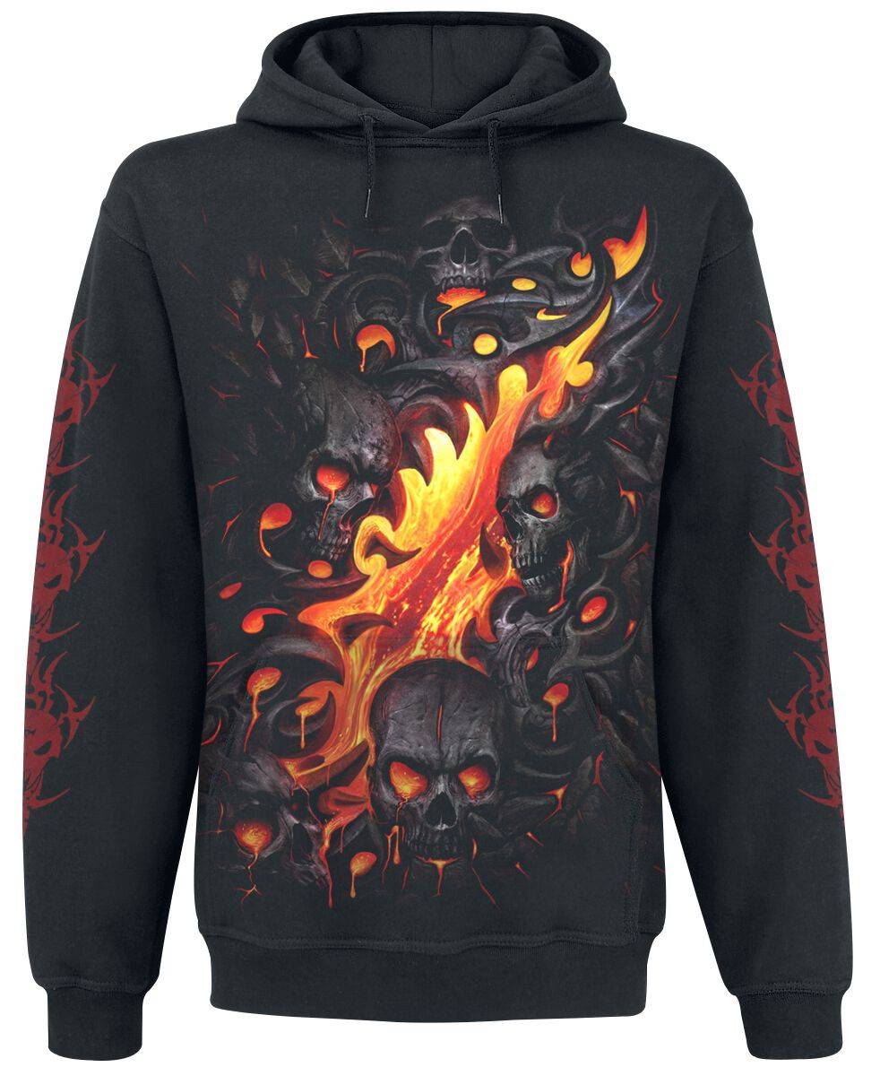 EMP "Skull Lava" Kapuzenpullover schwarz von Spiral