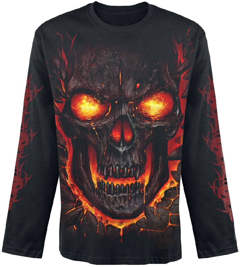 EMP "Skull Lava" Langarmshirt schwarz von Spiral