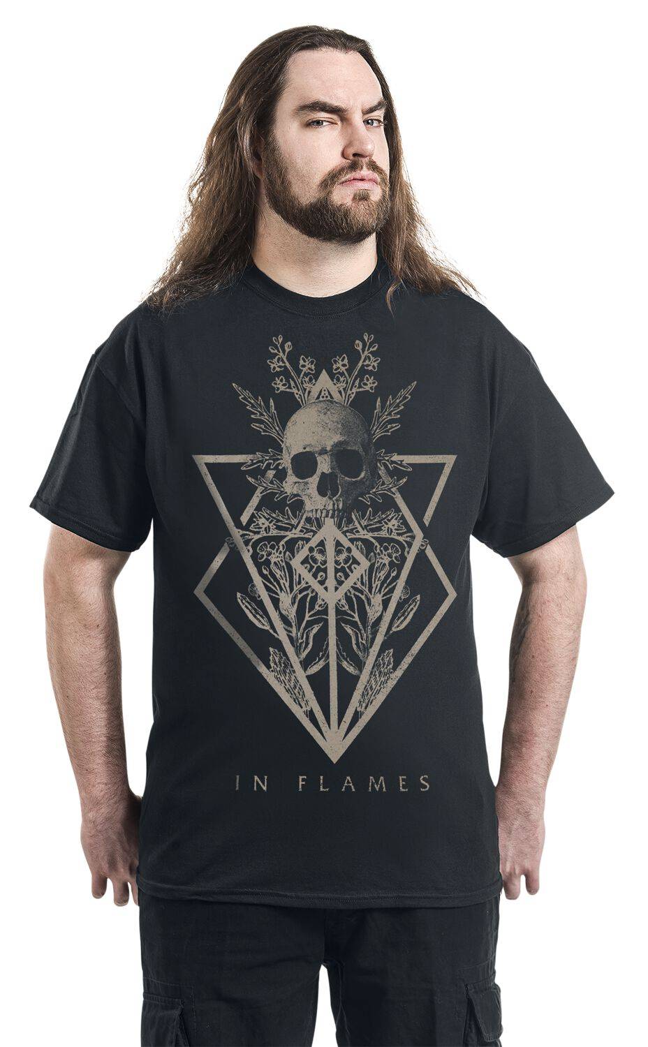 EMP "Skull" T-Shirt Schwarz Von In Flames