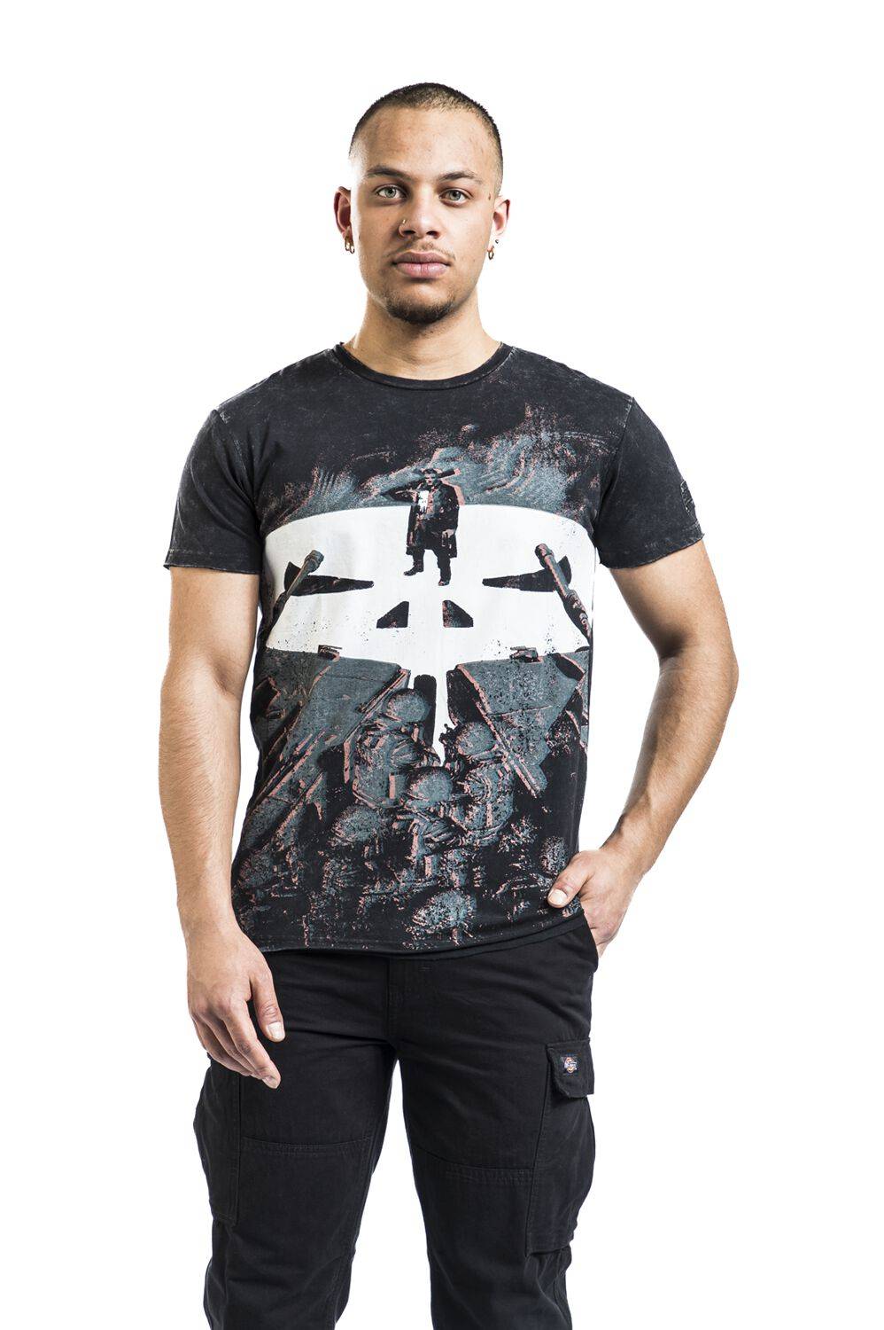 EMP "Skull" T-Shirt Schwarz Von The Punisher