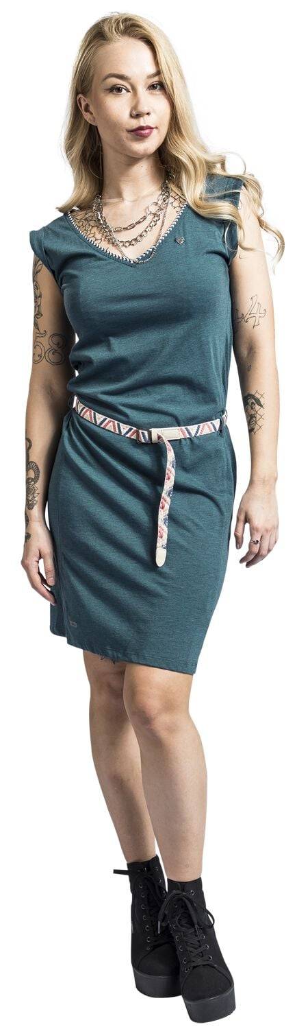 EMP "Slavka" Kurzes Kleid Petrol Von Ragwear