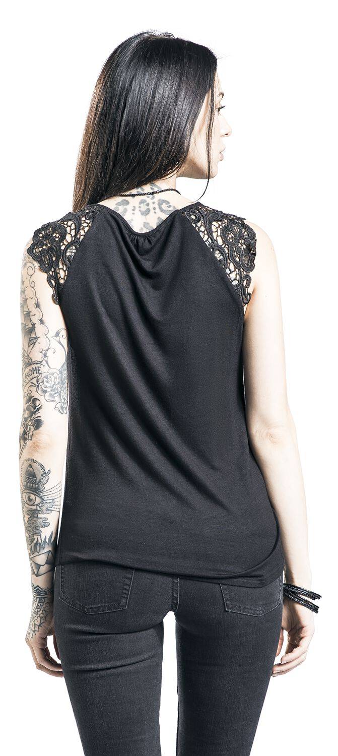 EMP "Sleeve Lace Top" Top Schwarz Von Forplay