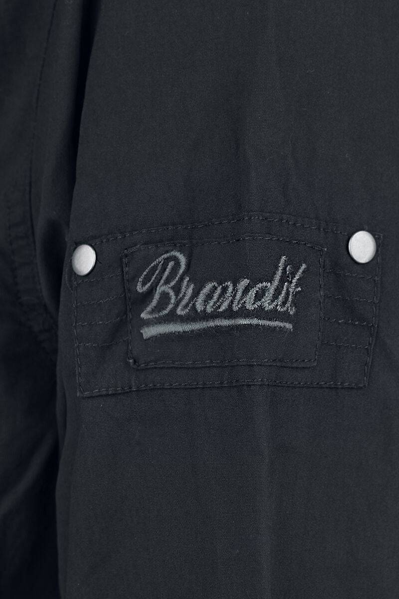 EMP "Slim Fit Shirt" Langarmhemd Schwarz Von Brandit