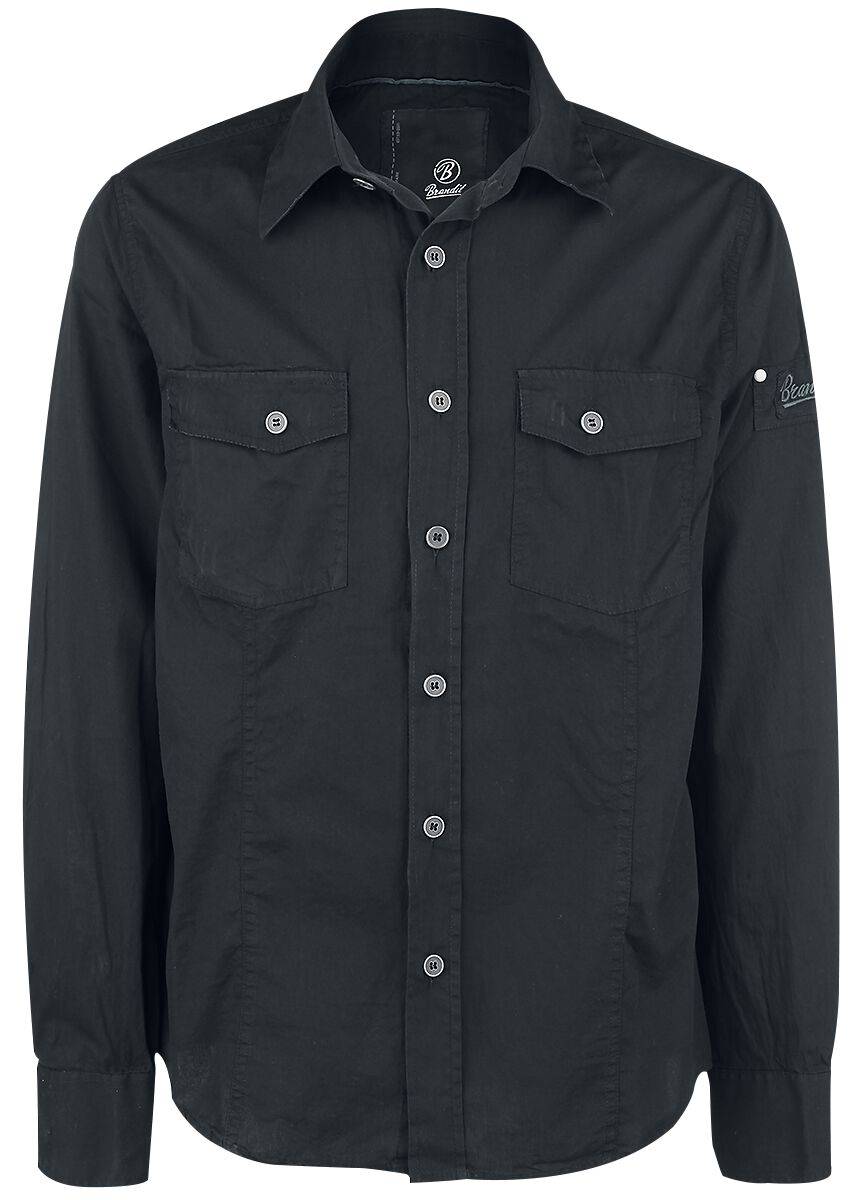EMP "Slim Fit Shirt" Langarmhemd schwarz von Brandit