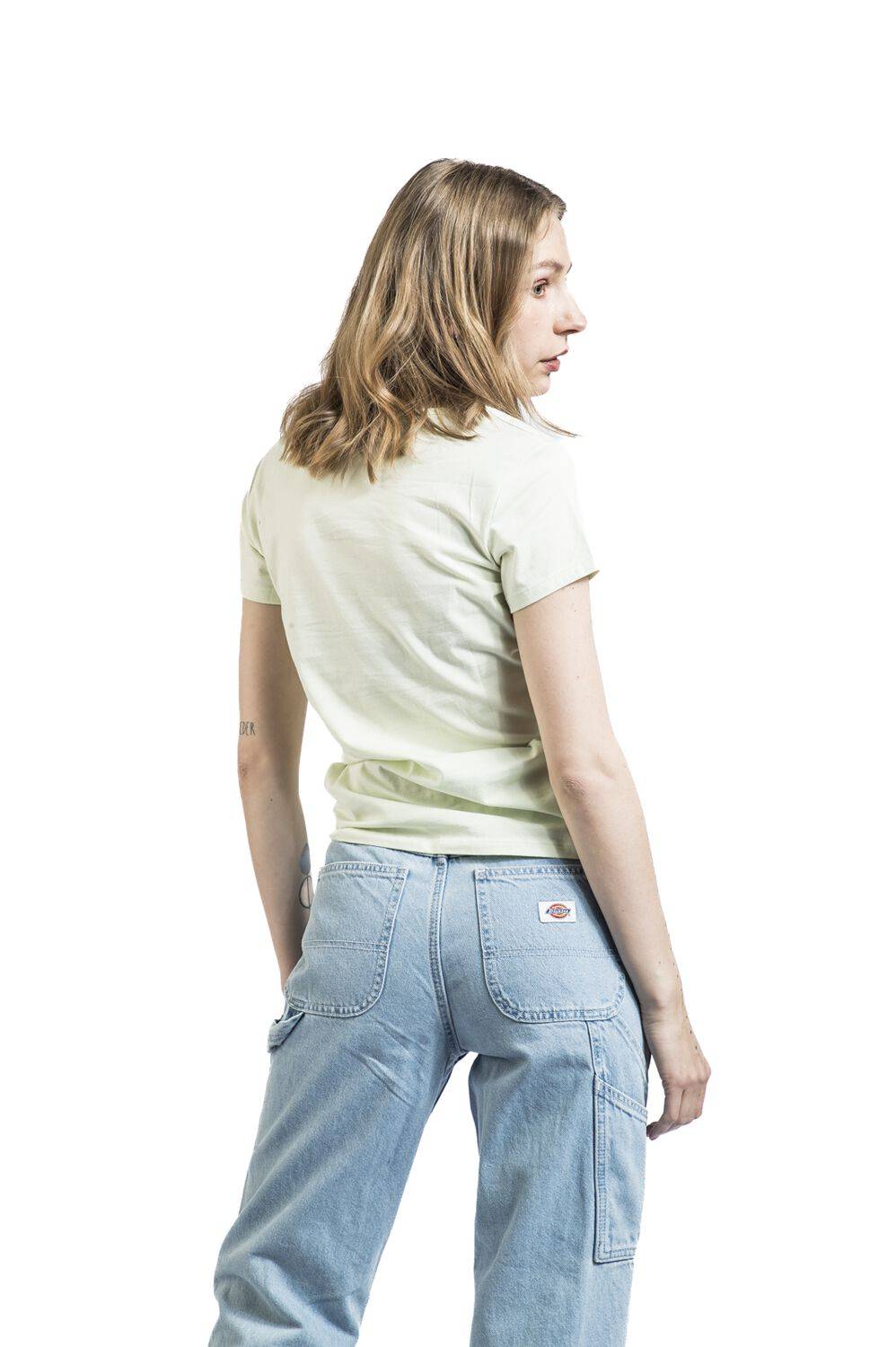 EMP "Stitch - Blumen" T-Shirt Hellgrün Von Lilo & Stitch