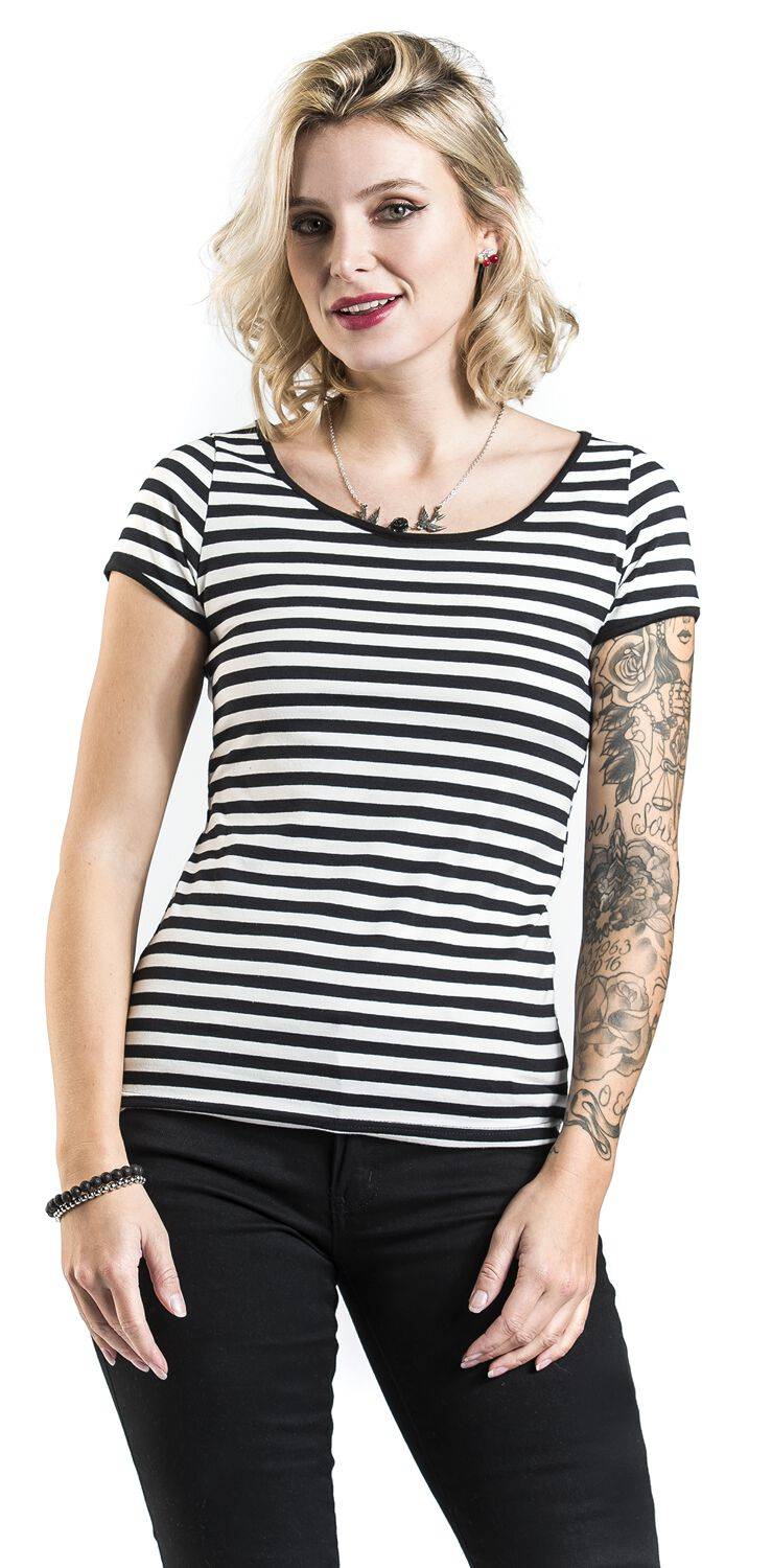 EMP "Stripes Tee" T-Shirt Schwarz/weiß Von Forplay