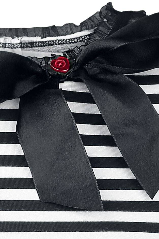 EMP "Stripey" T-Shirt Schwarz/weiß Von Pussy Deluxe