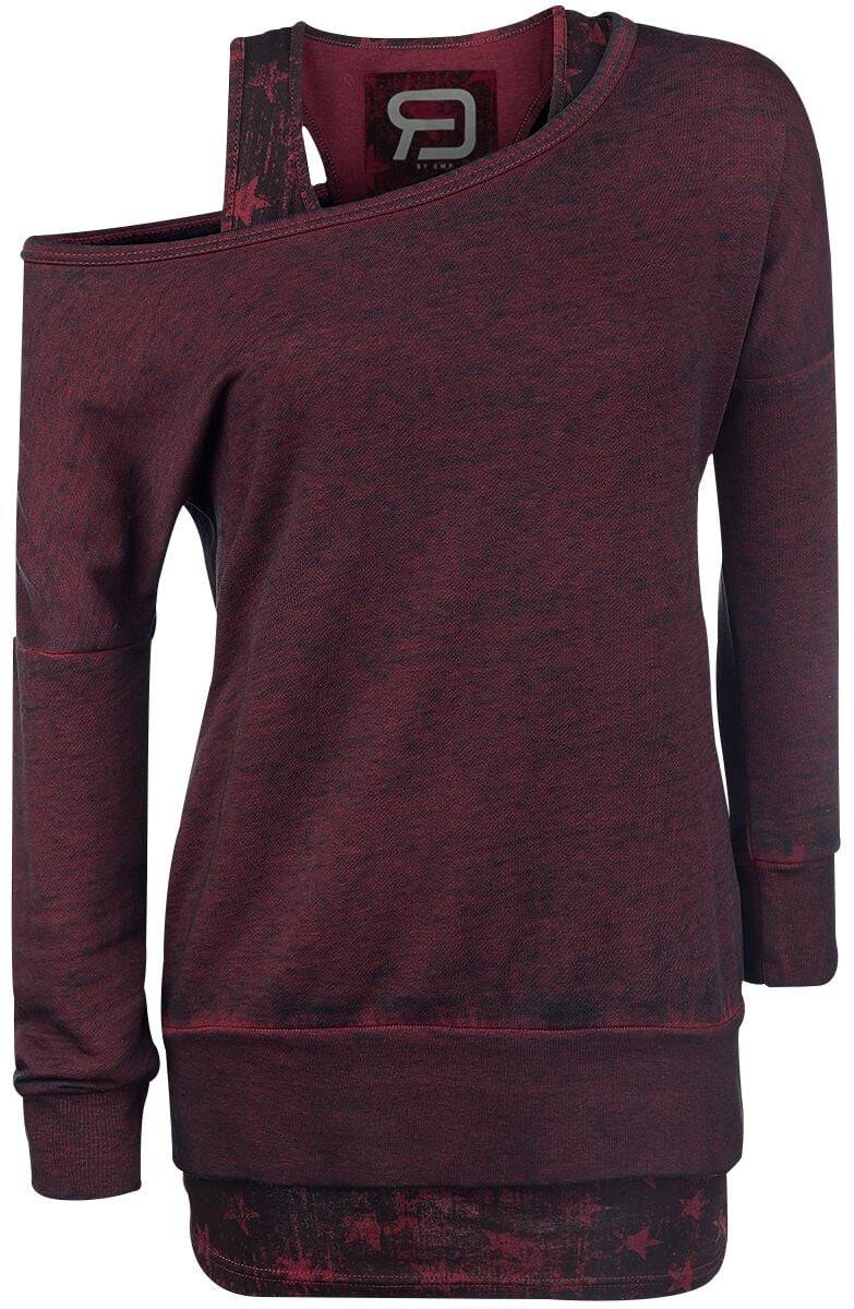 EMP Sweatshirt bordeaux von RED by EMP