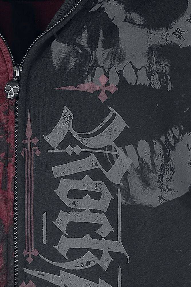 EMP Sweatshirt Rot/schwarz Von Rock Rebel By EMP