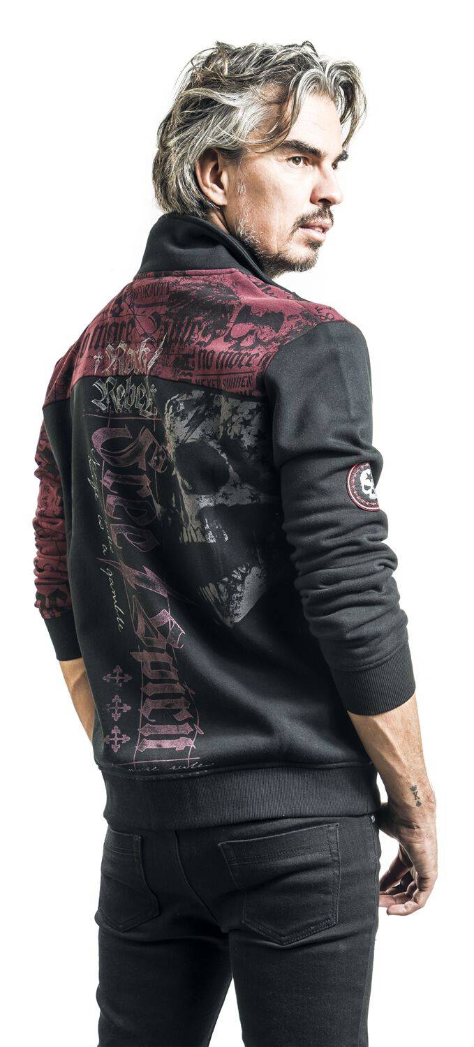 EMP Sweatshirt Rot/schwarz Von Rock Rebel By EMP