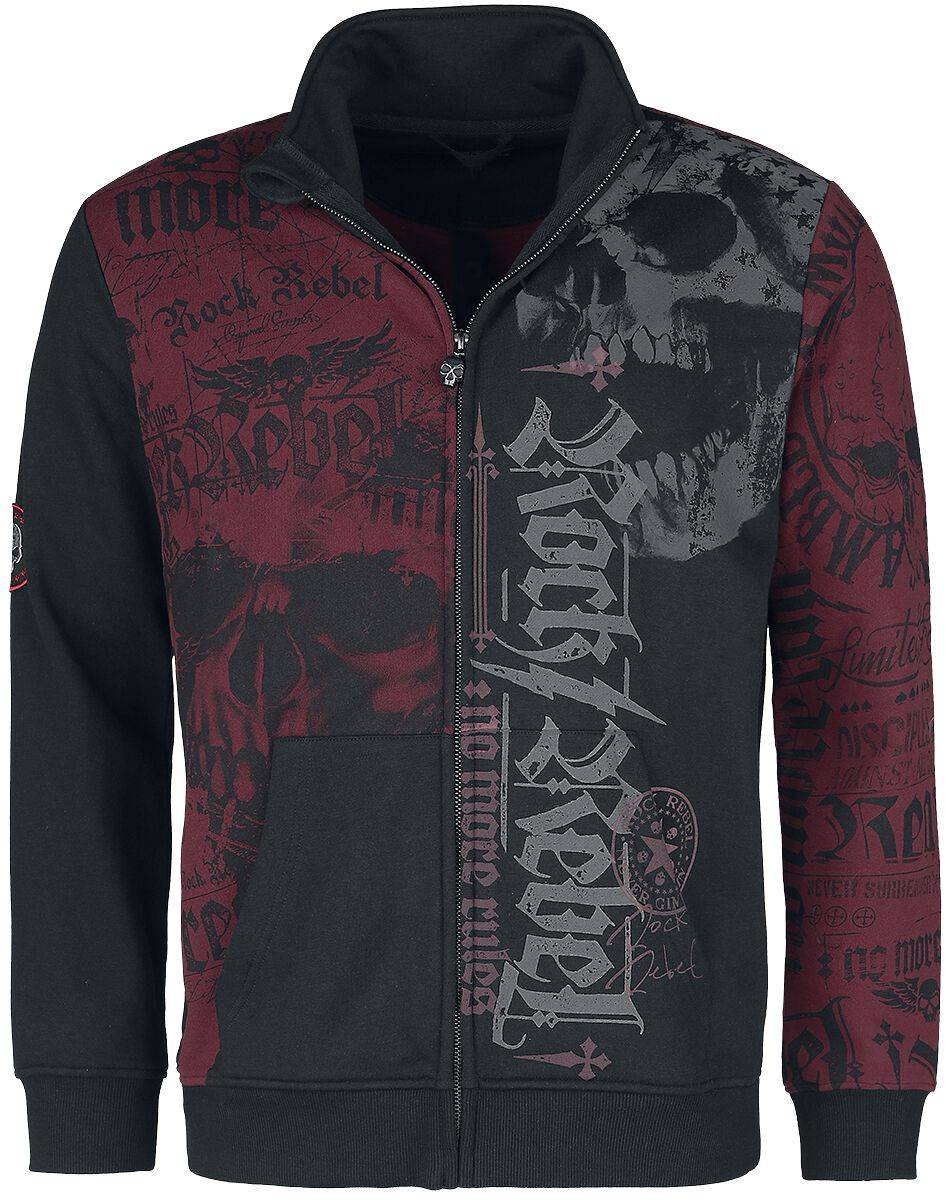 EMP Sweatshirt rot/schwarz von Rock Rebel by EMP